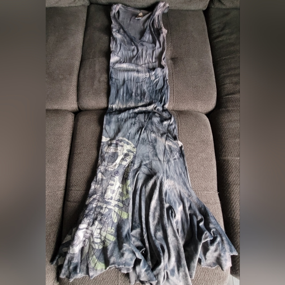 The people of the labyrinths soft velvet full length dress in size small.